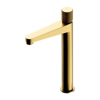 Mezclador de lavabo alto Omnires Contour, oro cepillado (CT8012GLB)