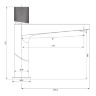 Mezclador de lavabo alto Omnires Contour, oro cepillado (CT8012GLB)