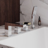 Mezclador de baño Omnires Fresh de 4 orificios cromado (FR7132CR)