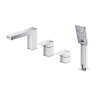 Mezclador de baño Omnires Fresh de 4 orificios cromado (FR7132CR)