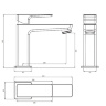 set of bath mixers Omnires Parma chrome (PM7430CR+ PM7410CR+ DAVISSXLUXCR)