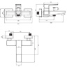 set of bath mixers Omnires Parma chrome (PM7430CR+ PM7410CR+ DAVISSXLUXCR)
