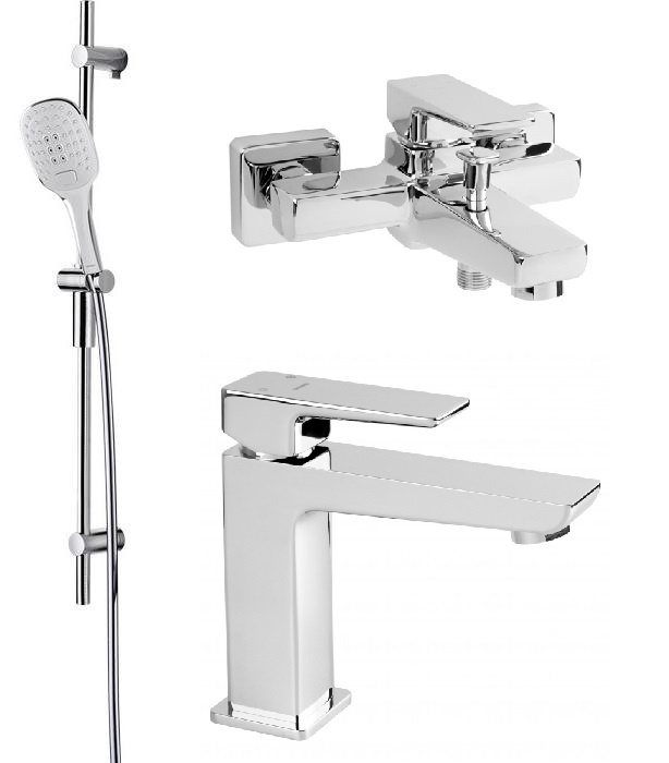 set of bath mixers Omnires Parma chrome (PM7430CR+ PM7410CR+ DAVISSXLUXCR)