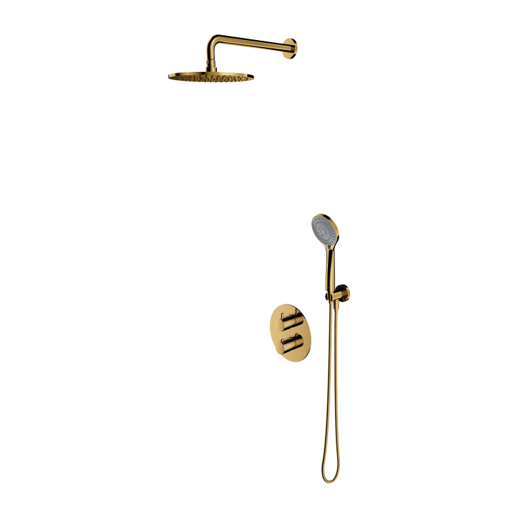 shower system with thermostat Omnires Y gold (SYSYT05GL)