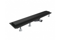 Desagüe de ducha Omnires Lowfix para azulejos con cobertura total, 80 cm, negro (LOWFIX80GBL)