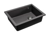 Fregadero de cocina Rea Nels 46,5x56 negro (ZLE-00109) + sifón