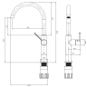 Omnires Tula Brushed Copper Kitchen Faucet (TL6050CPB)