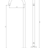 Floor standing bath spout Omnires Y graphite (WWYGR)
