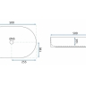washbasin Rea Nadia 50x38 kashmir (REA-U9241)