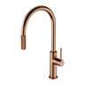 смеситель для кухни Omnires Switch на две воды с выдвижным изливом, brushed copper (SW9059CPB)