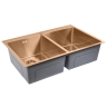 кухонная мойка Rea Joel 83x55 с сифоном brush copper (ZLE-06412)