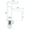 смеситель для умывальника Rea Venti Low copper (REA-B9787)