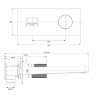Omnires Contour concealed washbasin mixer, brushed gold (CT8015GLB)