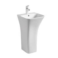 Lavabo Rea Ada Slim 43x45 de pie, blanco (REA-U9902)