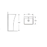 washbasin Rea Ada Slim 43x45 freestanding, white (REA-U9902)