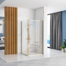 shower wall Rea Rapid Slide 100x195 safety glass, transparent, gold (REA-K5625)