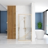 shower wall Rea Rapid Slide 100x195 safety glass, transparent, gold (REA-K5625)