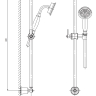 shower set Omnires Armance chrome (ARMANCE-SCR)