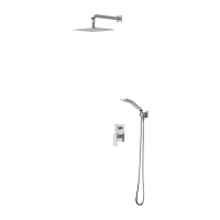 Sistema de ducha empotrado Omnires Baretti cromado (SYSBA10XCR)